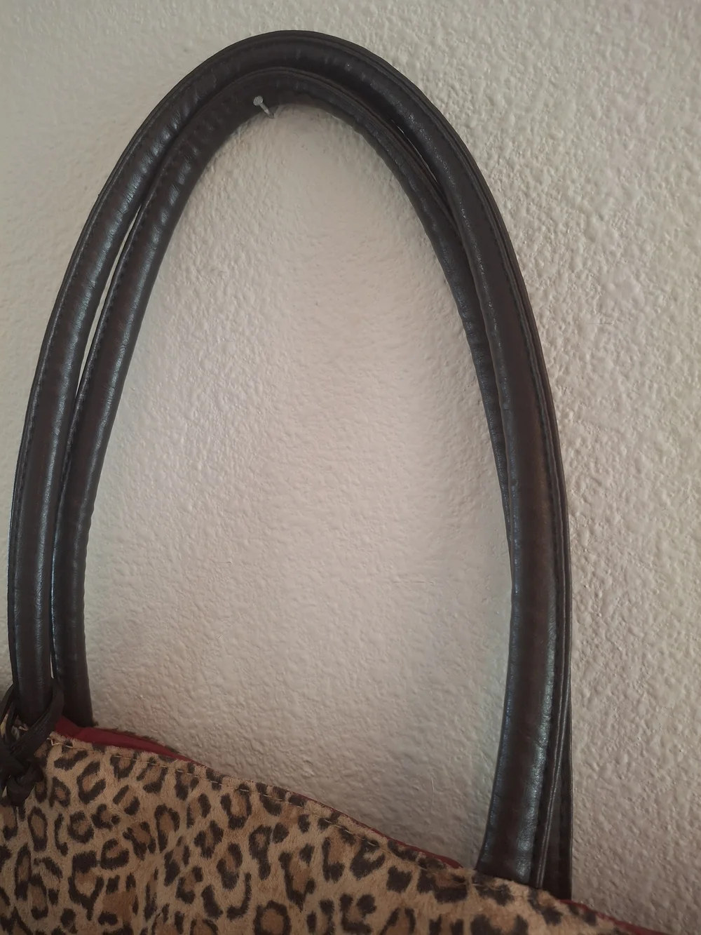Y2k Neiman Marcus Leopard Print Tote Bag with Dark Brown Leather Handles